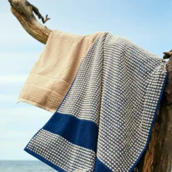 Check håndkle 50x100 cm sand