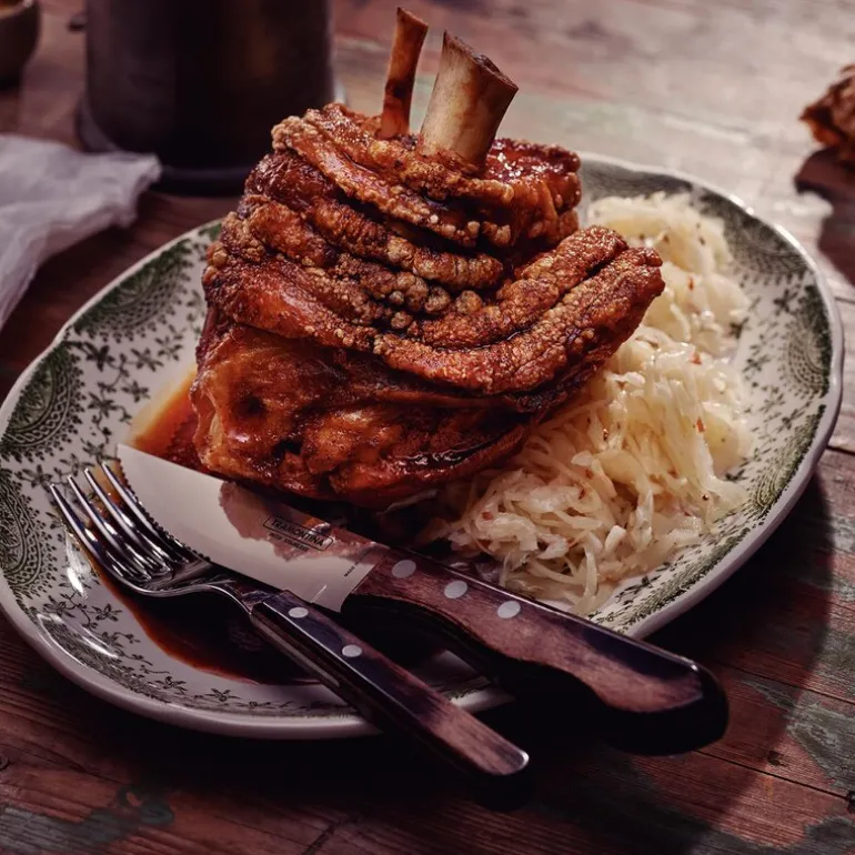 Churrasco gaffel 25 cm brun