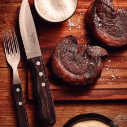 Churrasco gaffel 25 cm brun