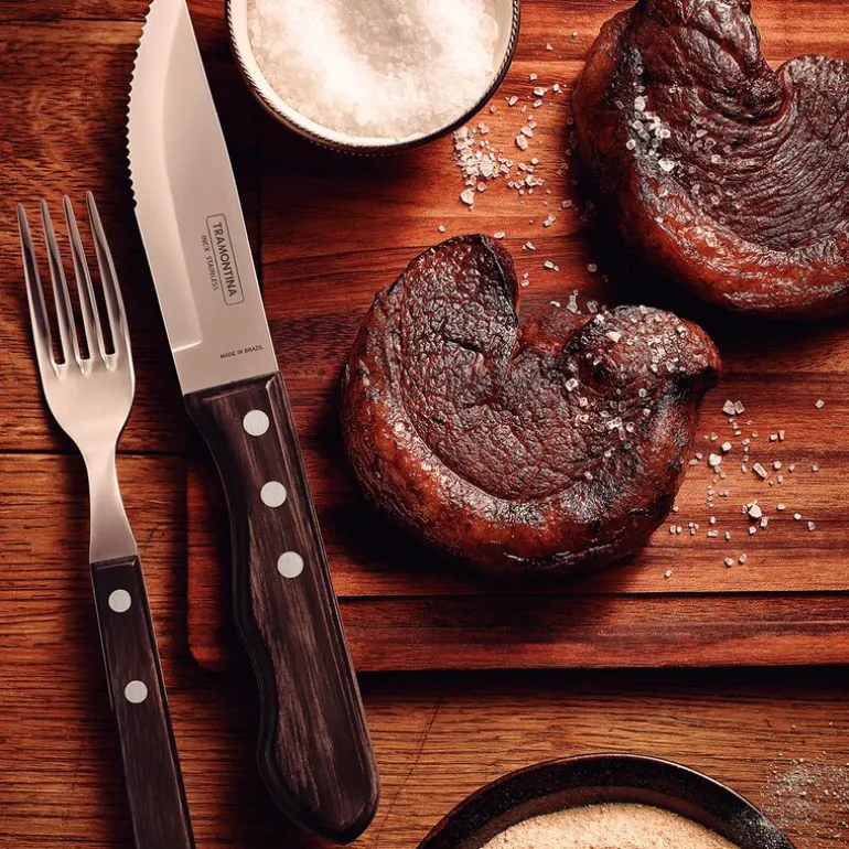 Churrasco gaffel 25 cm brun