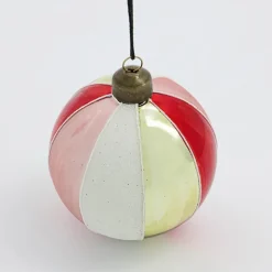 Cirkus julekuler 8 cm 4 stk rød