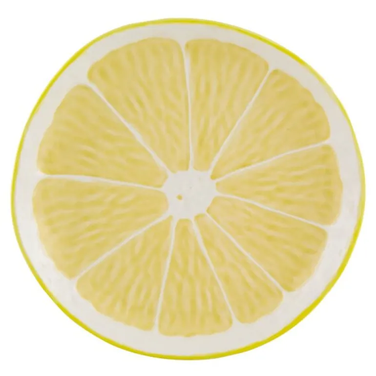 Citron asjett 22 cm sitron gul