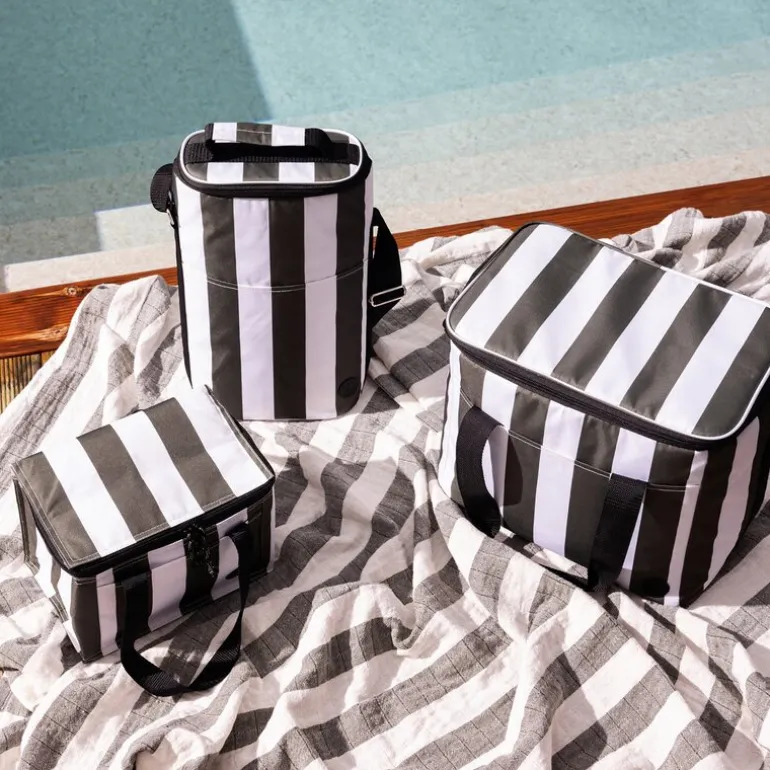 City stripet kjølebag høy rPET grønn/hvit