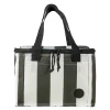 City stripet kjølebag liten rPET grønn/hvit
