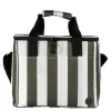 City stripet kjølebag stor rPET grønn/hvit