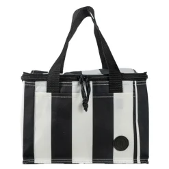 City stripet kjøleveske liten rPET svart/hvit