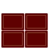 Classic bordbrikke 40x30 cm 4 stk vinrød