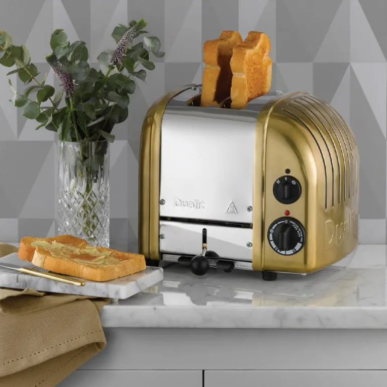 Classic brødrister 2 skiver messing