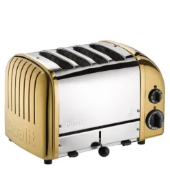 Classic brødrister 4 skiver messing