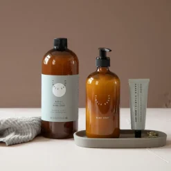 Clean brett ovalt betongbrett 25x11 cm grå