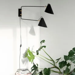 Club Double vegglampe 42x81 cm svart