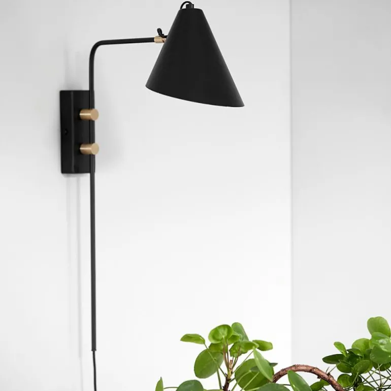 Club vegglampe 62x46 cm svart