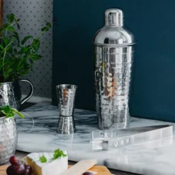 Cocktailsett 3 deler hamret rustfritt stål