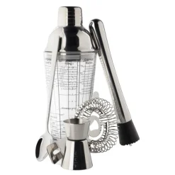 Cocktailsett 5 deler rustfritt stål