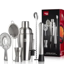 Cocktailsett Plus sølv/svart