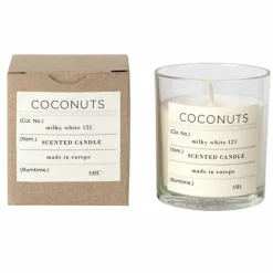 Coconut duftlys 7,4 cm hvit