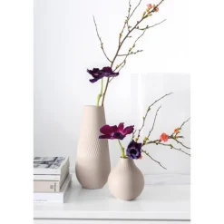 Collier Carre vase 26 cm beige