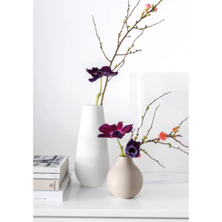 Collier Perle vase 12 cm beige