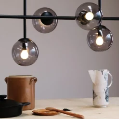 COMO pendel 39 cm smoke/svart