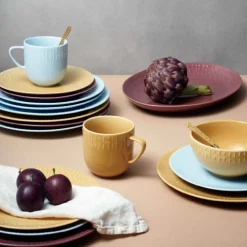 Confetti dessertallerken 21 cm bordeaux