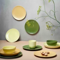 Confetti desserttallerken 21 cm mustard