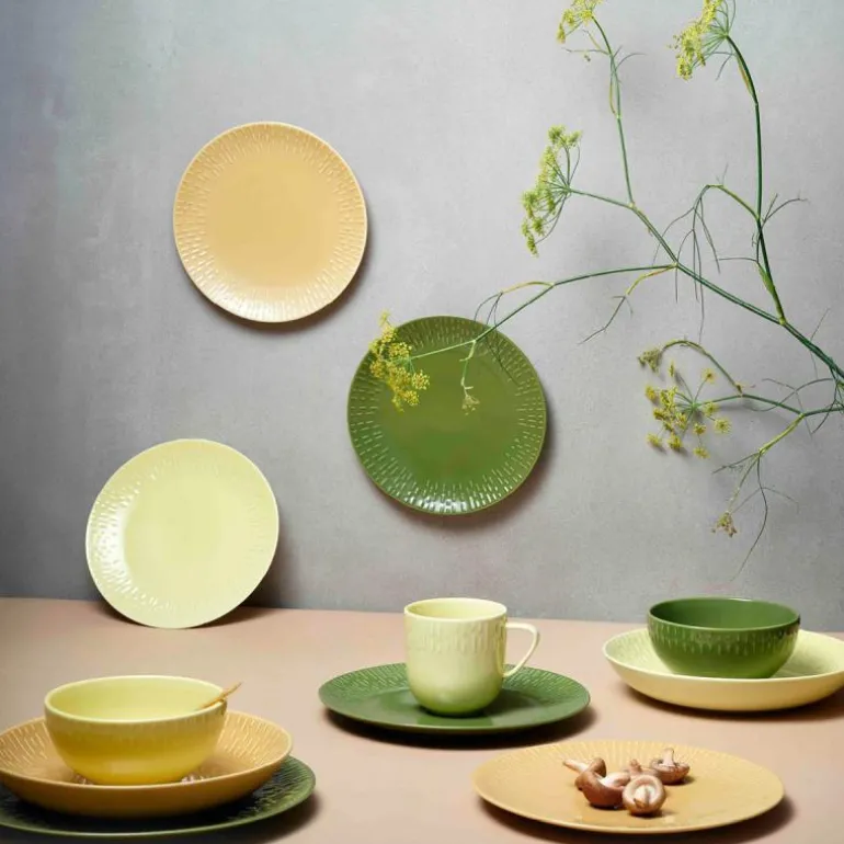 Confetti desserttallerken 21 cm olive