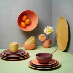 Confetti middagstallerken 27,5 cm bordeaux