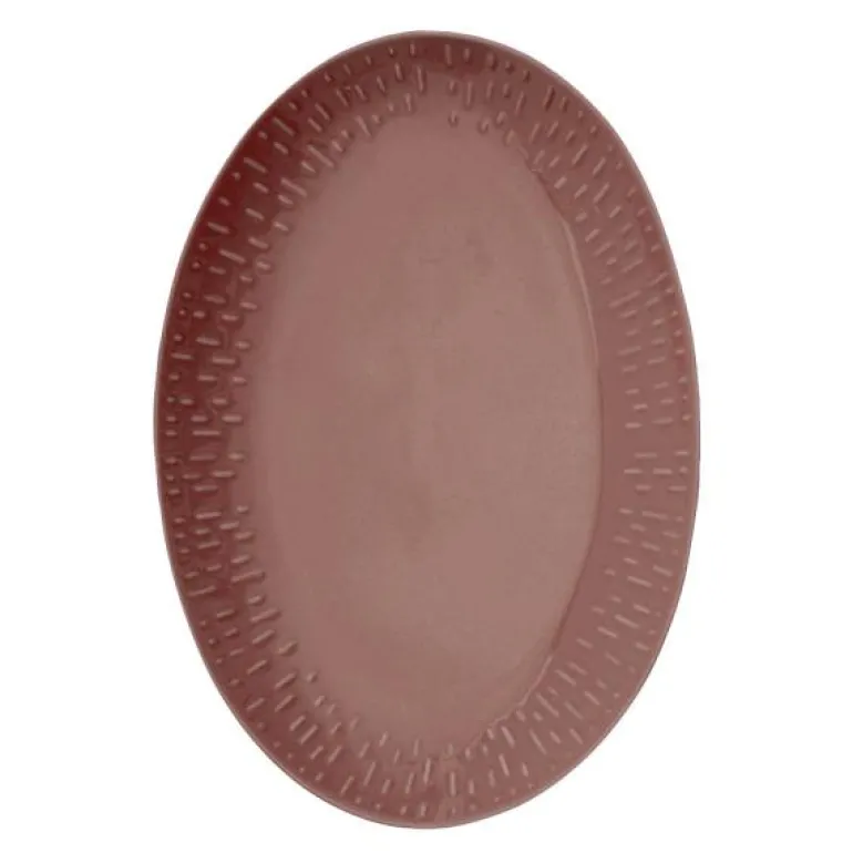 Confetti ovalt fat 36x25,5 cm bordeaux