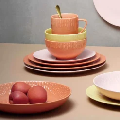 Confetti pastatallerken 23 cm apricot