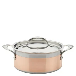 Copperbond gryte med lokk 2,8L kobber