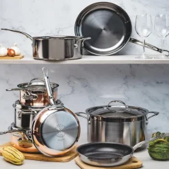 Copperbond kasserolle med lokk 1,4L kobber