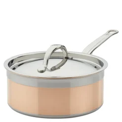 Copperbond kasserolle med lokk 2,8L kobber