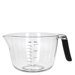 Core bakebolle/målebeger med håndtak 2L klar/svart