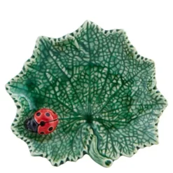 Countryside Leaves skål 14x12,6 cm marihøne grønn