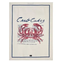 Crab cake kjøkkenhåndkle 70x50 cm hvit/blå