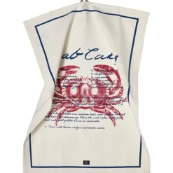 Crab cake kjøkkenhåndkle 70x50 cm hvit/blå