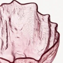 Crackle vase 17 cm rosa