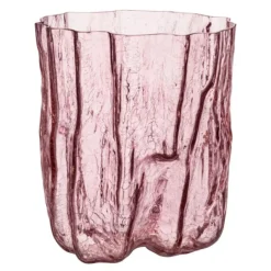 Crackle vase 28 cm rosa