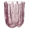 Crackle vase 12 cm rosa