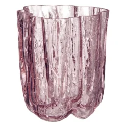 Crackle vase 12 cm rosa