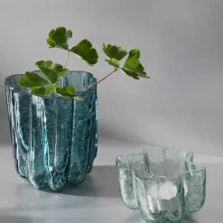 Crackle vase 12 cm sirkulær