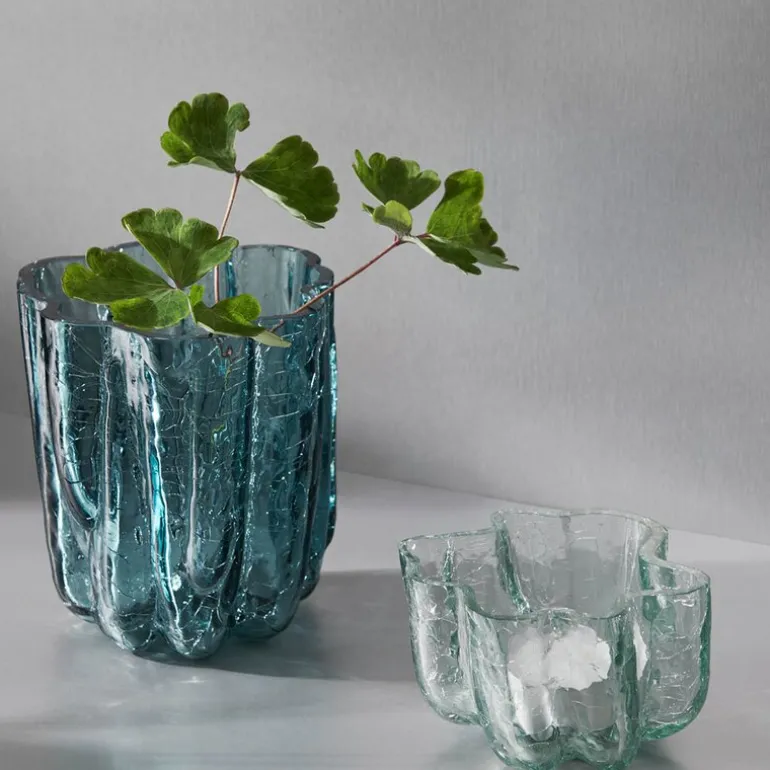 Crackle vase 12 cm sirkulær