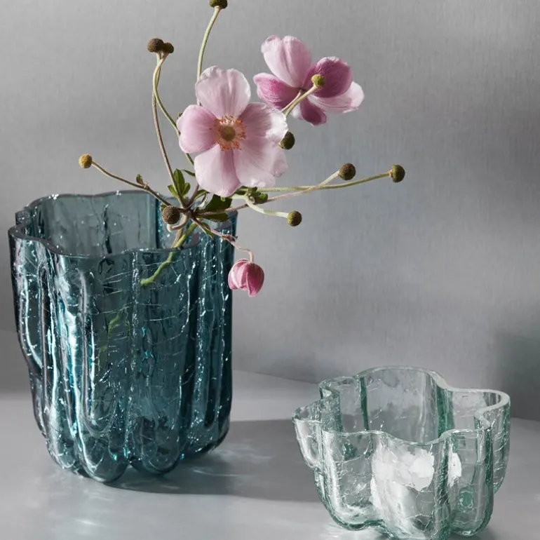 Crackle vase 12 cm sirkulær