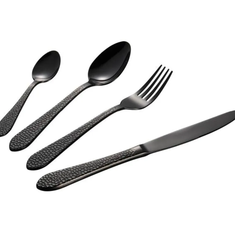 Craft bestikksett 16 deler hamret svart