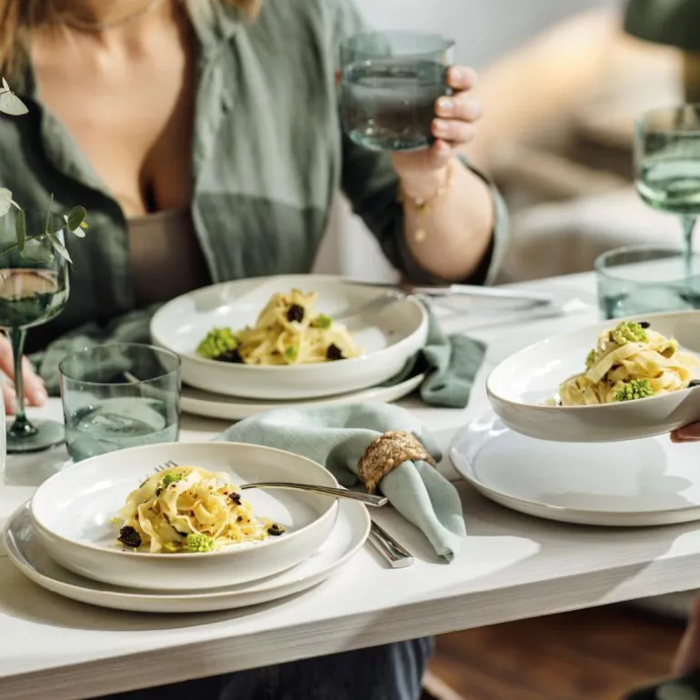 Crafted Cotton dyp tallerken 21,5 cm hvit