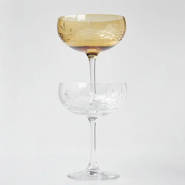 Crispy Gatsby champagneskål 30 cl 2 stk citrine