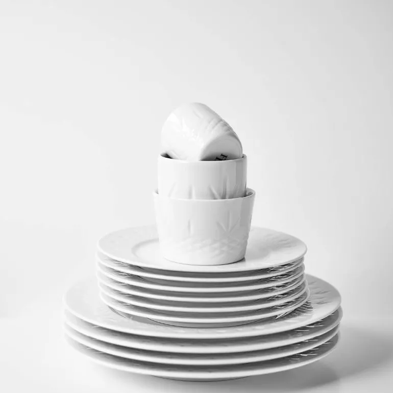 Crispy Porcelain lunsjtallerken 25 cm hvit