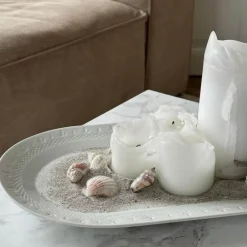 Crispy Porcelain oval serveringsfat 23x38 cm hvit