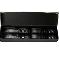 Croco serviettring 4 stk svart