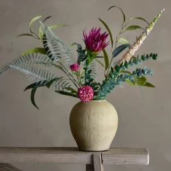 Crown bukett kunstig 30x80 cm røde blomster